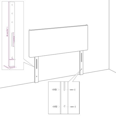 vidaXL Zagłówek do łóżka z LED, kremowy, 144x5x78/88 cm, tkanina