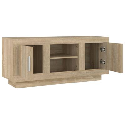 vidaXL Szafka pod TV, dąb sonoma, 102x35x45 cm materiał drewnopochodny