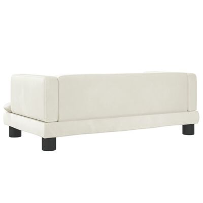 vidaXL Sofa dla dzieci, kremowa, 80x45x30 cm, aksamit