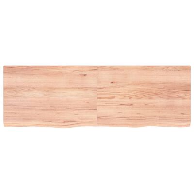 vidaXL Blat do łazienki, jasnobrązowy, 180x60x(2-4) cm, lite drewno