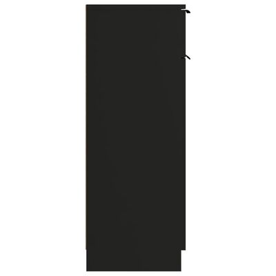 vidaXL Szafka łazienkowa, czarna, 32x34x90 cm, materiał drewnopochodny