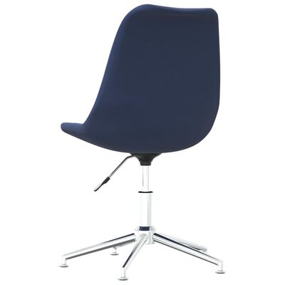 vidaXL Obrotowe krzesła stołowe, 4 szt., niebieskie, obite tkaniną