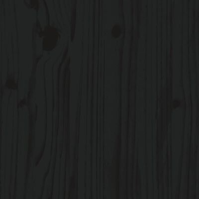 vidaXL Łóżko sztaplowane, czarne, 80x200 cm, lite drewno sosnowe