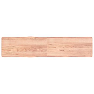 vidaXL Blat, jasnobrązowy 220x50x(2-6) cm drewno z naturalną krawędzią