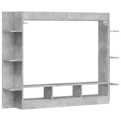 vidaXL Szafka pod TV, szarość betonu, 152x22x113 cm