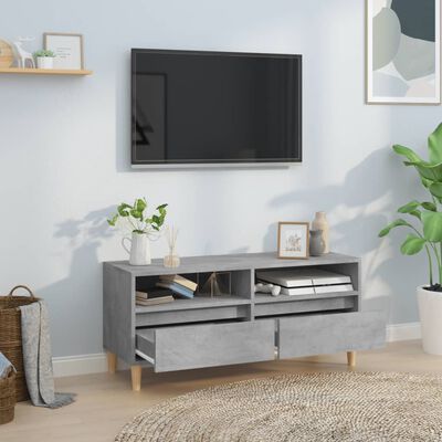 vidaXL Szafka pod TV, szarość betonu, 100x34,5x44,5 cm