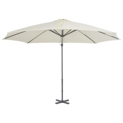 vidaXL Parasol wiszący z aluminiowym słupkiem, 300 cm, piaskowy