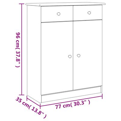 vidaXL Szafka na buty ALTA, 77x35x96 cm, drewno sosnowe