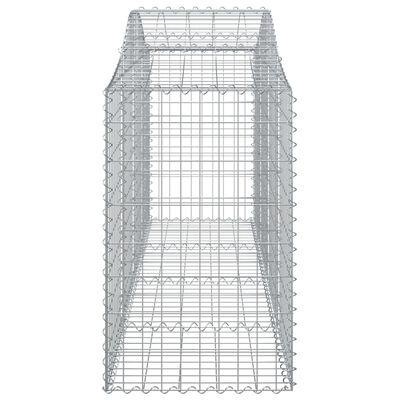 vidaXL Kosze gabionowe, 5 szt, 200x50x80/100 cm, galwanizowane żelazo