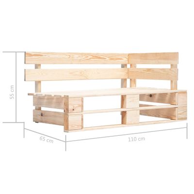 vidaXL Sofa 2-os. z palet, z poduszkami, impregnowane drewno sosnowe