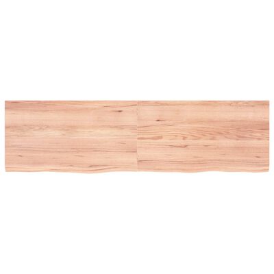 vidaXL Blat do łazienki, jasnobrązowy, 180x50x(2-4) cm, lite drewno