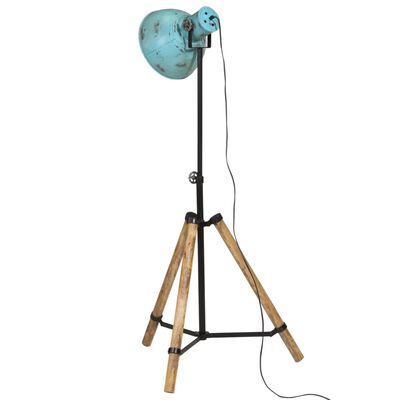 vidaXL Lampa stojąca, 25 W, postarzany niebieski, 75x75x90-150 cm, E27