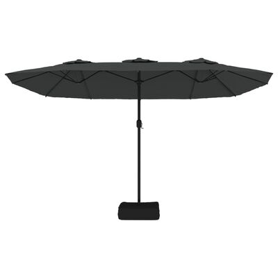 vidaXL Podwójny parasol ogrodowy, antracytowy, 449x245 cm