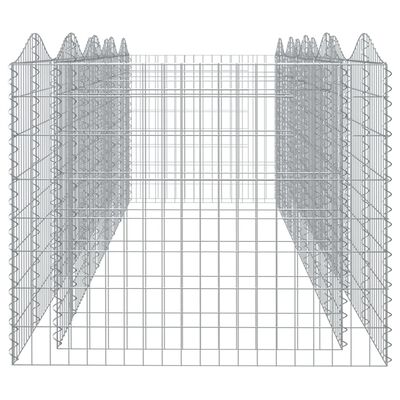 vidaXL Łukowaty kosz gabionowy, 400x100x100 cm, galwanizowane żelazo