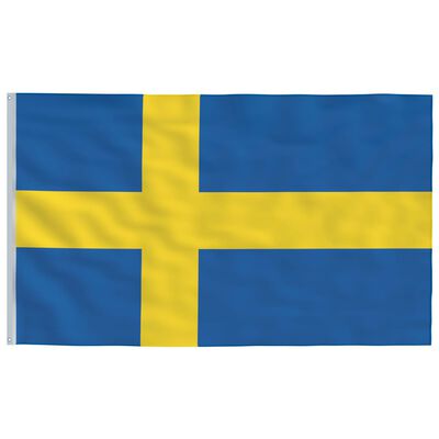 vidaXL Flaga Szwecji z masztem, 6,23 m, aluminium