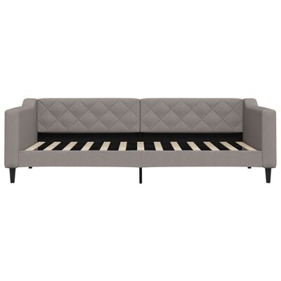 vidaXL Sofa z materacem do spania, kolor taupe, 90x200 cm, tkanina