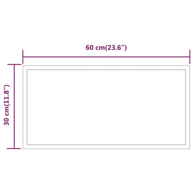 vidaXL Lustro łazienkowe z LED, 30x60 cm