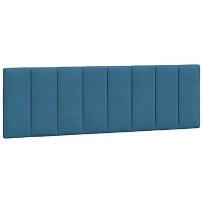 vidaXL Rama łóżka z LED, niebieska, 160x200 cm, aksamitna