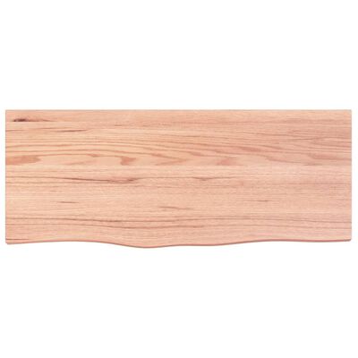 vidaXL Blat do łazienki, jasnobrązowy, 100x40x(2-4) cm, lite drewno