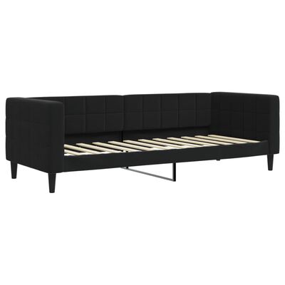 vidaXL Sofa z funkcją spania, czarna, 80x200 cm, obita aksamitem