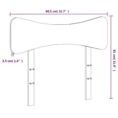 vidaXL Wezgłowie łóżka, woskowy brąz, 75 cm, lite drewno sosnowe