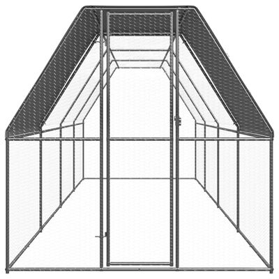 vidaXL Klatka dla kurcząt, 2x8x2 m, stal galwanizowana