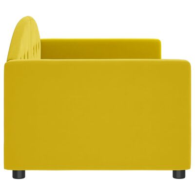 vidaXL Sofa z funkcją spania, żółta, 80x200 cm, obita aksamitem