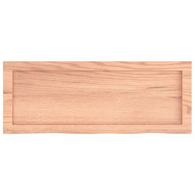 vidaXL Blat do łazienki, jasnobrązowy, 80x30x(2-6) cm, lite drewno