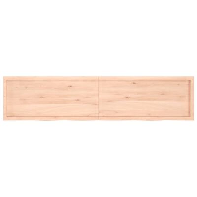 vidaXL Blat stołu, 220x50x(2-4) cm, surowe lite drewno dębowe