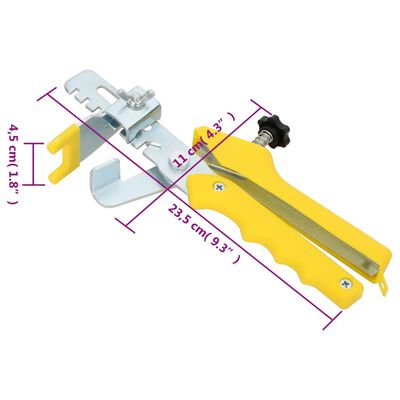 vidaXL System poziomowania płytek, 500 klinów, 2500 klipsów, 3 mm