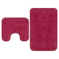 vidaXL 2-częściowy zestaw mat łazienkowych, tkanina, fuksja
