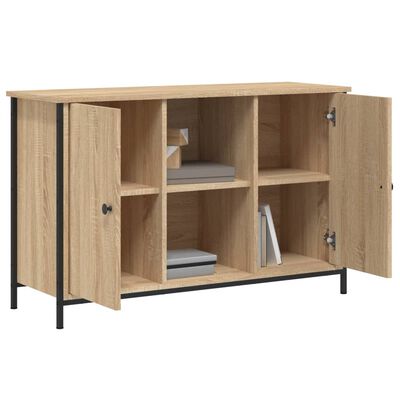 vidaXL Szafka pod TV, dąb sonoma, 100x35x65 cm materiał drewnopochodny