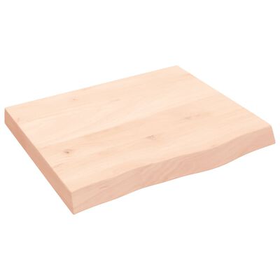 vidaXL Blat stołu, 60x50x(2-6) cm, surowe lite drewno dębowe