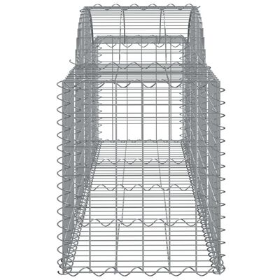 vidaXL Kosze gabionowe, 9 szt., 200x50x60/80 cm, galwanizowane żelazo