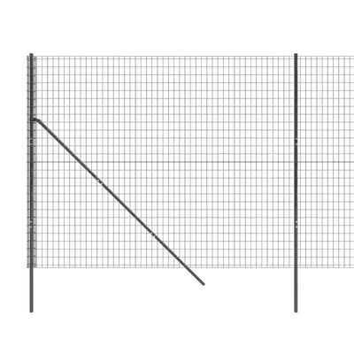 vidaXL Ogrodzenie z siatki drucianej, antracytowe, 1,6x10 m