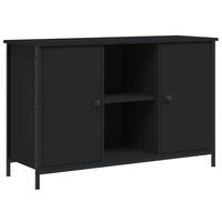 vidaXL Szafka pod TV, czarna, 100x35x65 cm, materiał drewnopochodny