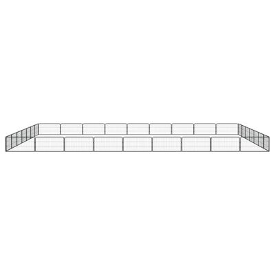 vidaXL Kojec dla psa, 32 panele, czarny, 100x50 cm, stal