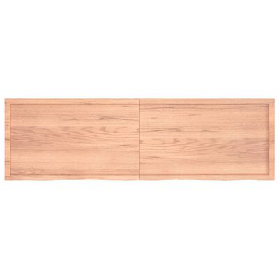 vidaXL Blat do łazienki, jasnobrązowy, 200x60x(2-6) cm, lite drewno