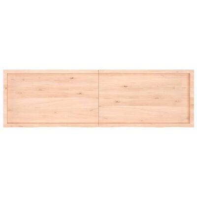 vidaXL Blat do łazienki, 200x60x(2-6) cm, surowe, lite drewno