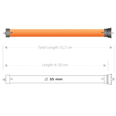 vidaXL Silniki rurowe, 5 szt., 10 Nm