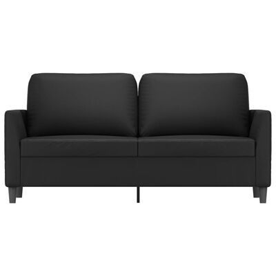 vidaXL 2-osobowa sofa, czarna, 140 cm, sztuczna skóra