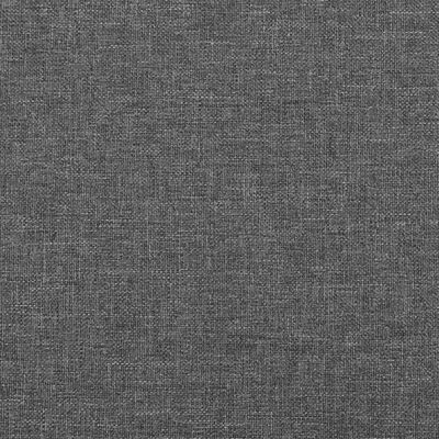 vidaXL Łóżko kontynentalne z materacem, ciemnoszara tkanina 90x200 cm