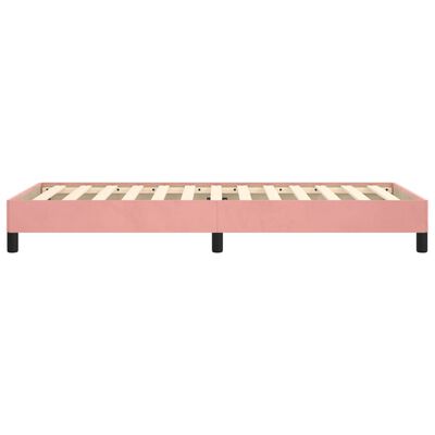 vidaXL Rama łóżka, różowa, 100 x 200 cm, tapicerowana aksamitem