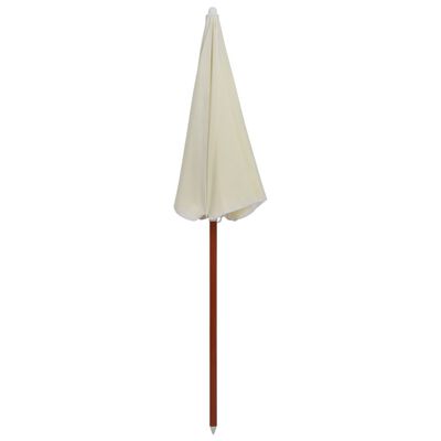 vidaXL Parasol ogrodowy na stalowym słupku, 180 cm, piaskowy