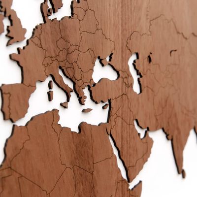 MiMi Innovations Drewniana mapa świata Exclusive, sapele, 130x78 cm