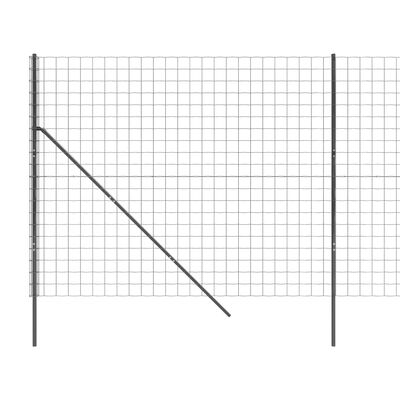 vidaXL Ogrodzenie z siatki drucianej, antracytowe, 1,8x25 m