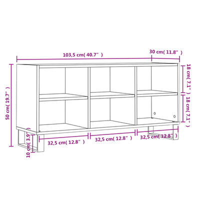 vidaXL Szafka pod TV, szarość betonu, 103,5x30x50 cm