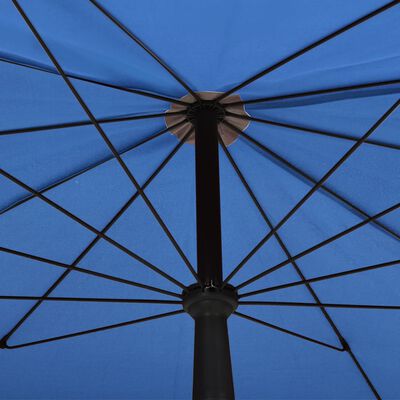 vidaXL Parasol ogrodowy na słupku, 200x130 cm, lazurowy