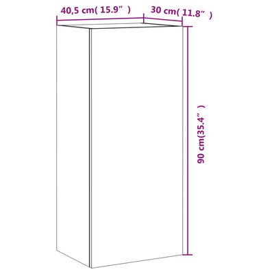 vidaXL Ścienna szafka TV, biała, 40,5x30x90 cm