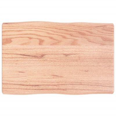 vidaXL Blat, jasnobrązowy 60x40x(2-4)cm drewno z naturalną krawędzią